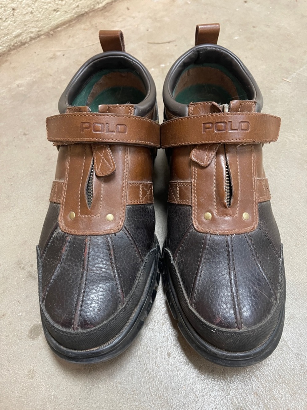 Polo by Ralph Lauren Brown & Black Men's Strap Casual Shoes - Picture 5 of 5